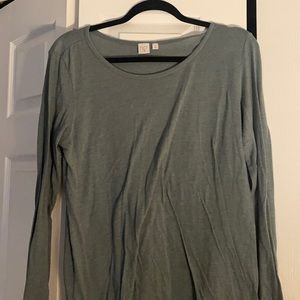 BP Teal Scoop Neck Long Sleeve Shirt, Size XL